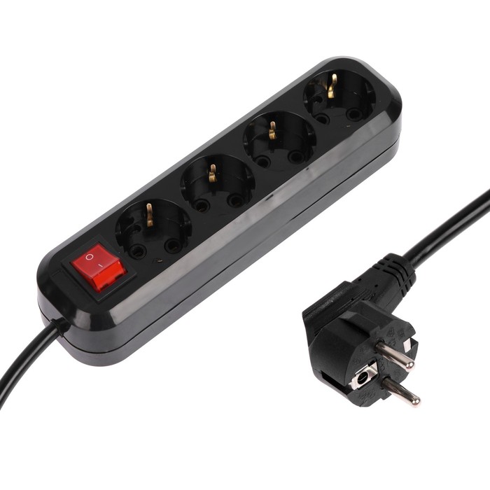 

Сетевой фильтр 5bites SP4B-318 4S, 4 розетки, 1.8 м, 16 А, 3х1.5 мм2, с з/к, с выкл., черный