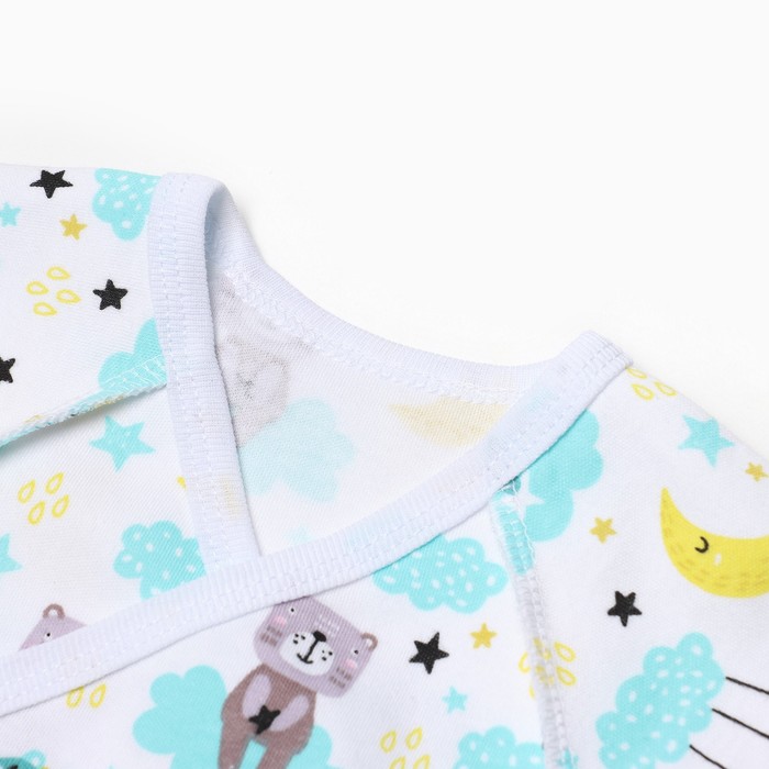 

Распашонка на кнопках "Мишка на облаке", цвет белый, рост 56 см