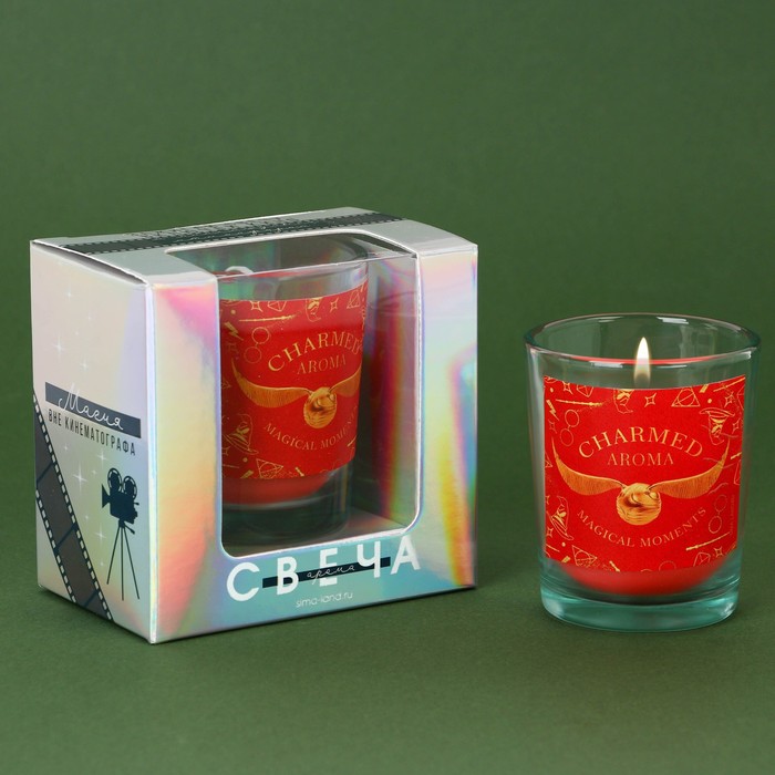 Новогодняя свеча в стакане «Charmed aroma», аромат ваниль новогодняя свеча в стакане снег за окном счастье в сердце аромат ваниль 5 х 5 х 6 см