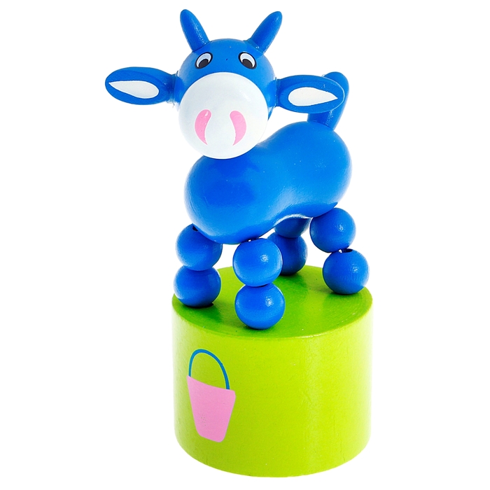 Дергунчик - марионетка с пищалкой "Коровка"