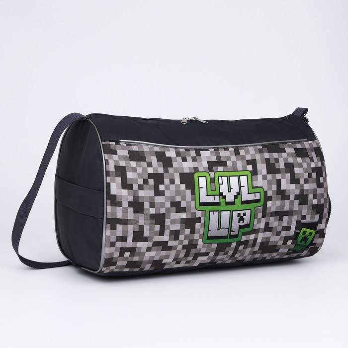 фото Сумка спортивная пиксели, 40х21х24 см, цвет серый nazamok kids