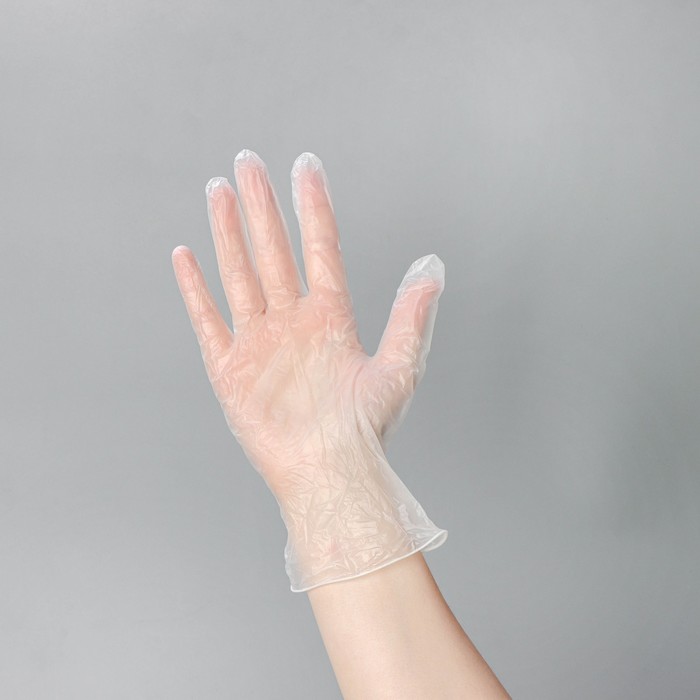 фото Перчатки виниловые, смотровые, нестерильные, размер xl, 100 шт/уп (50 пар), цвет прозрачный eco