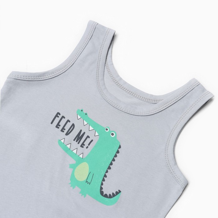 

Комплект для мальчика (майка,трусы), цвет серый, рост 128 см