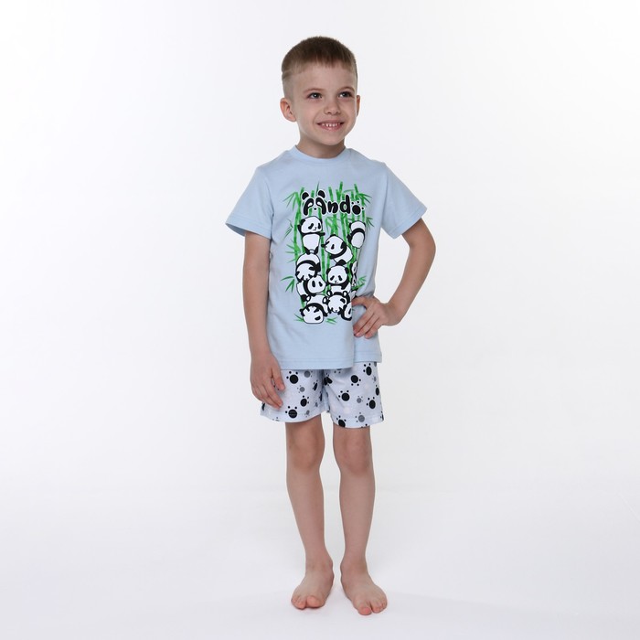 Пижама для мальчика, цвет голубой, рост 92 см пижама для мальчика цвет полоски дино рост 92 см