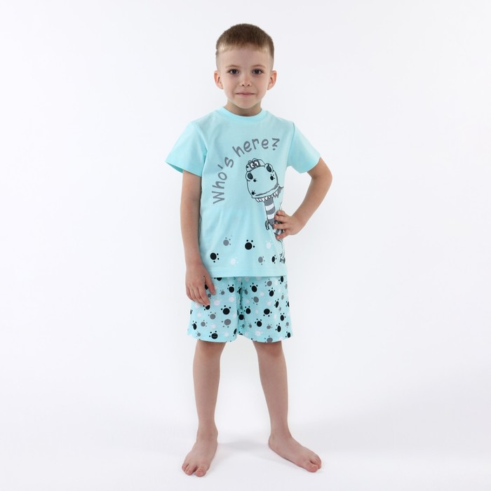 Пижама для мальчика, цвет светло-бирюзовый , рост 86 см пижама для мальчика цвет светло бирюзовый рост 92 см