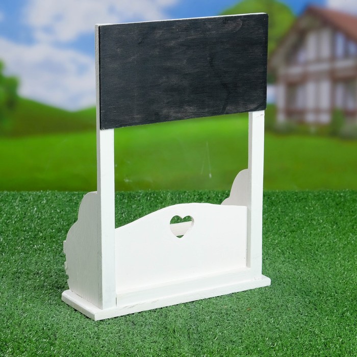 Кашпо с доской для рисования мелом "Сердечко"