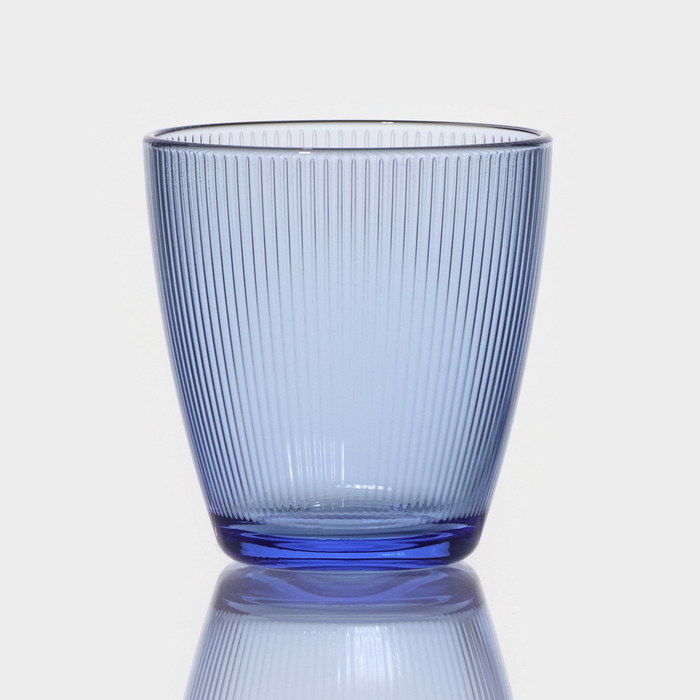 Стакан низкий стеклянный «Концепто Страйпи», 250 мл, цвет синий стакан низкий концепто страйпи 250 мл