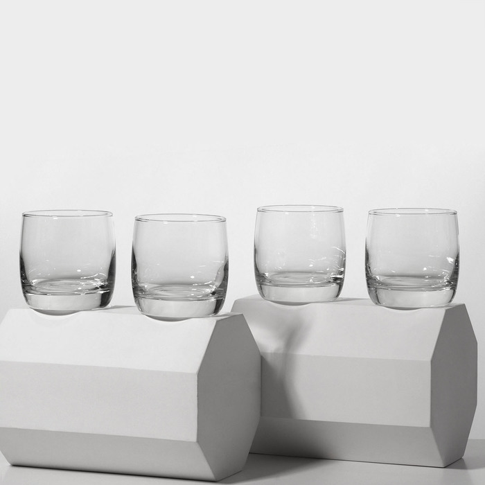 Набор низких стеклянных стаканов «Французский ресторанчик», 310 мл, 4 шт набор стаканов luminarc французский ресторанчик h9369 6шт 330мл