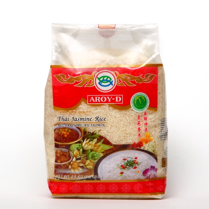 Тайский рис Жасмин категории А белый AROY-D, 4,5 кг