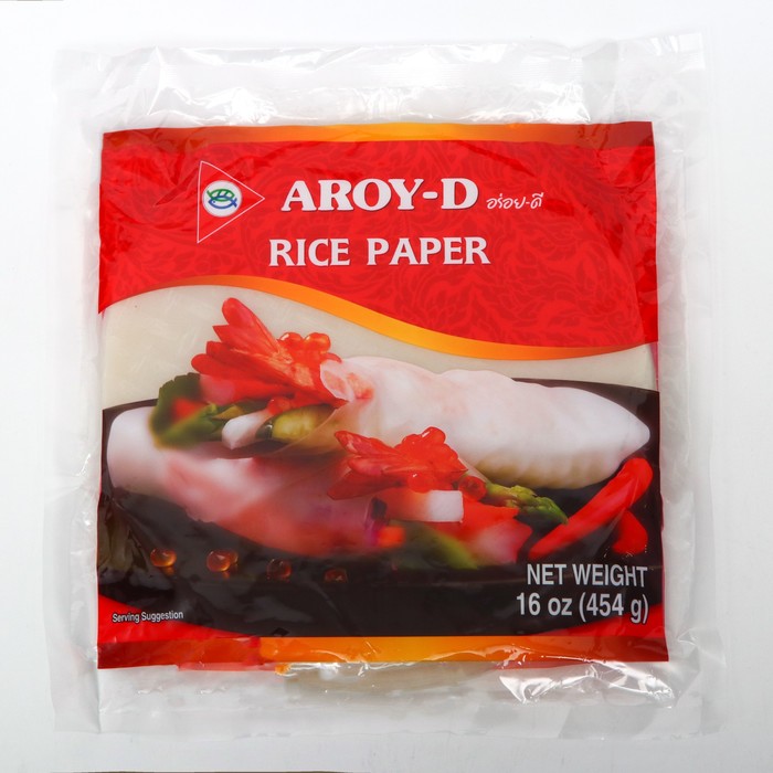 Бумага рисовая AROY-D 22 см, 454 г мука рисовая aroy d 400 г