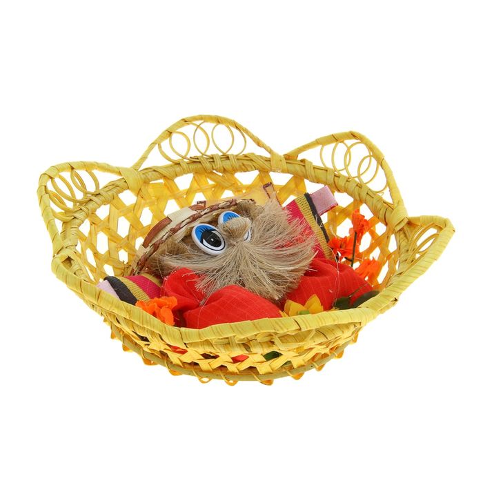 Оберег «Домовой», в хлебнице, микс