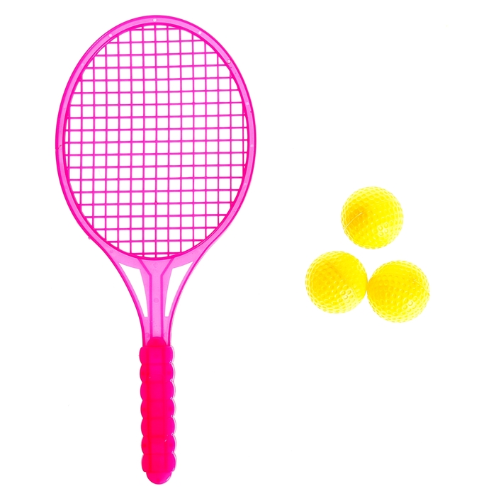 Ракетка "Детский пин-понг", с 3 мячами, цвета МИКС