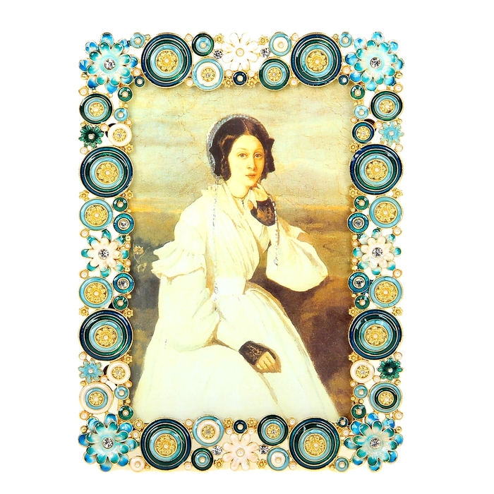 Фоторамка "Завитки с цветами" 10х15 см