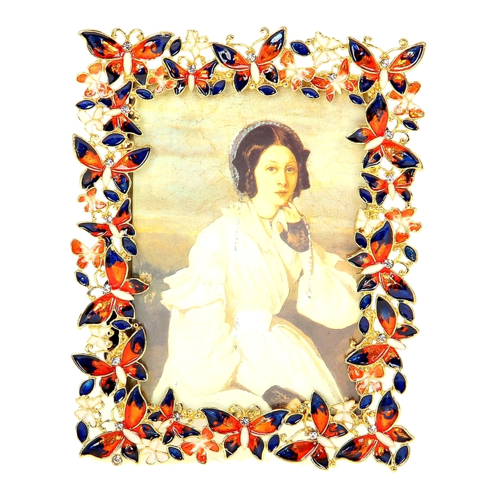 Фоторамка "Бабочки" красная/зелёная, МИКС 9х13 см