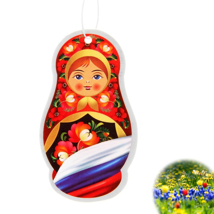 Ароматизатор в авто Патриотическая серия "Матрешка", луг