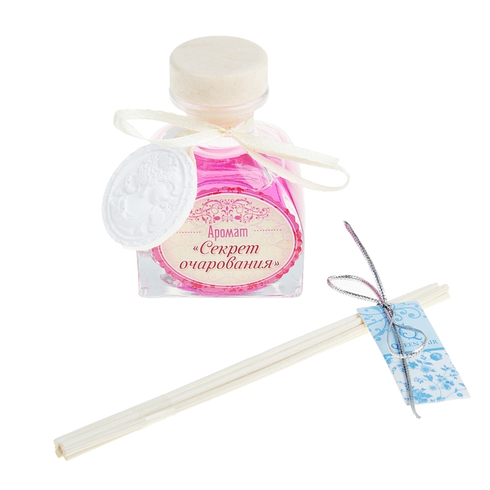 Диффузор с гипсовым элементом "Секрет очарования", аромат розы