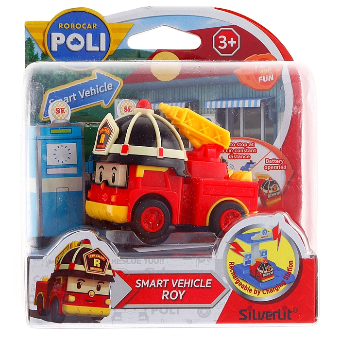 Умная машинка "Рой" подзаряжается на станции