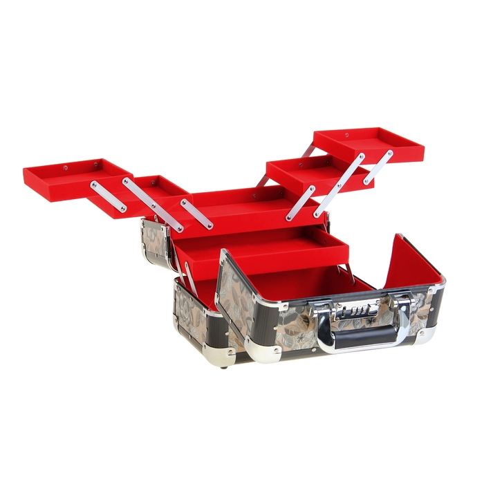 Шкатулка-сундучок "Розы на сером"