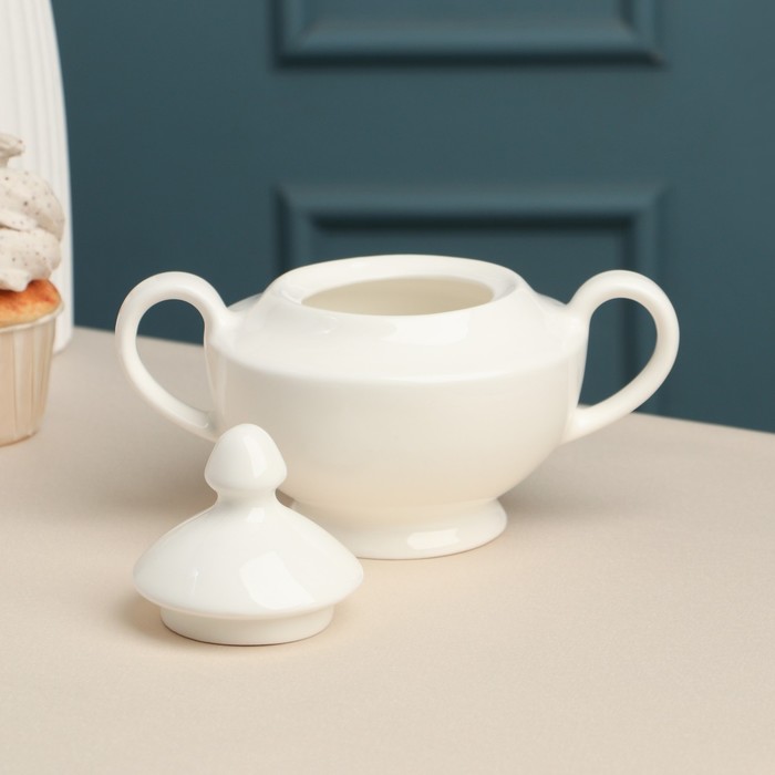 Сахарница фарфоровая «Barista», 335 мл, белая