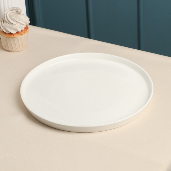Тарелка фарфоровая Sola, d=26 см, белая кофейная пара фарфоровая sola 120 мл белая