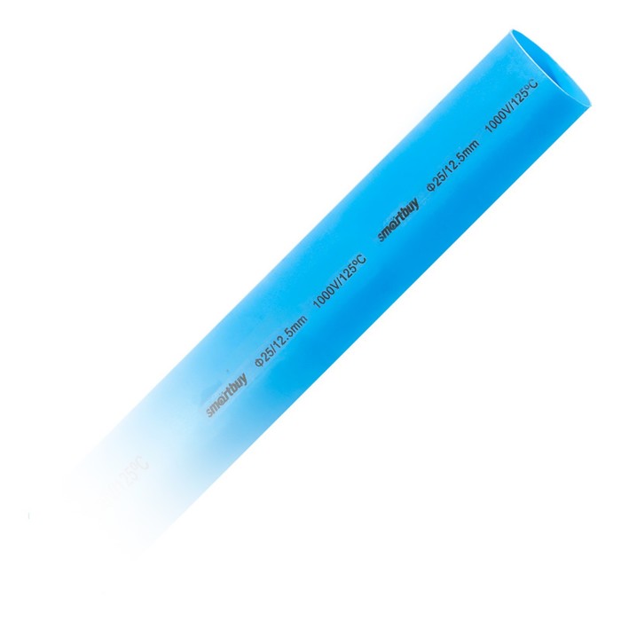 Термоусаживаемая трубка Smartbuy, 25/12,5, синяя, 1 м, SBE-HST-25-db трубка термоусаживаемая не поддерживающая горение с клеевым слоем синяя длиной 1 0 м тткнг 3 1 25 4 8 5 с tdm упаковка 10м sq0548 1311