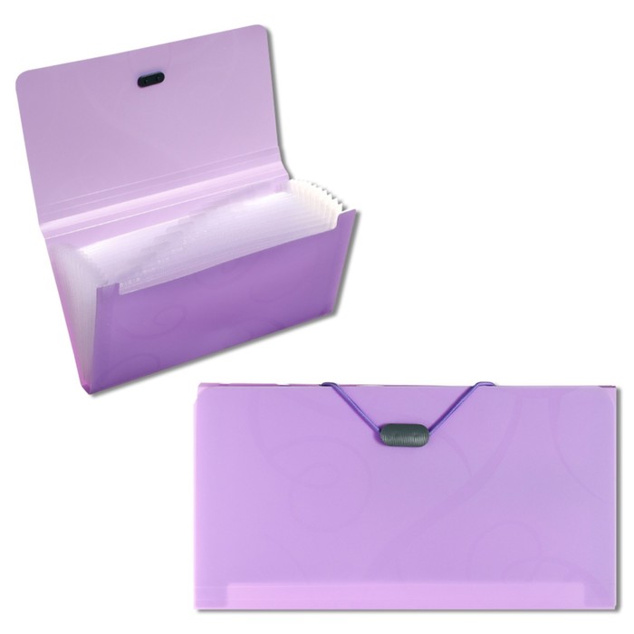 Папка на резинке А65, 12 отделений, узоры, фиолетовая пастель раскраски узоры фиолетовая
