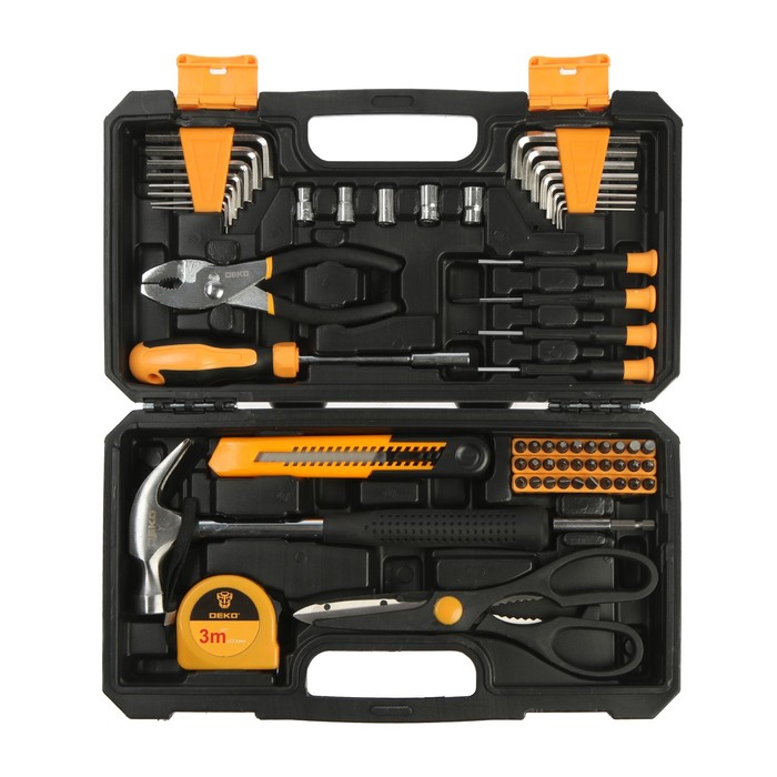 фото Набор инструментов универсальный для дома deko pro dkmt62, 62 предмета