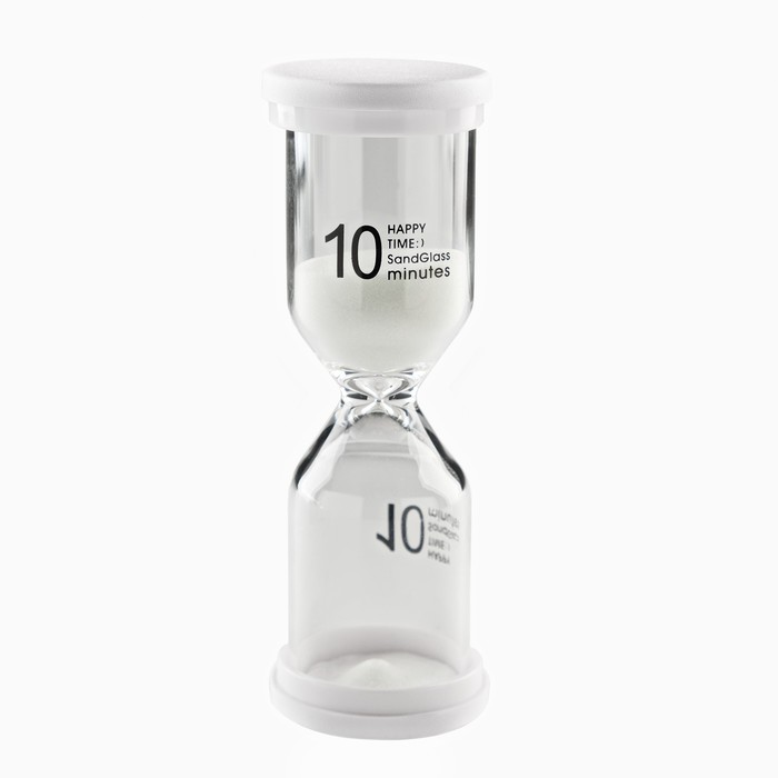 

Песочные часы Happy time, на 10 минут, 4 х 11 см, белые
