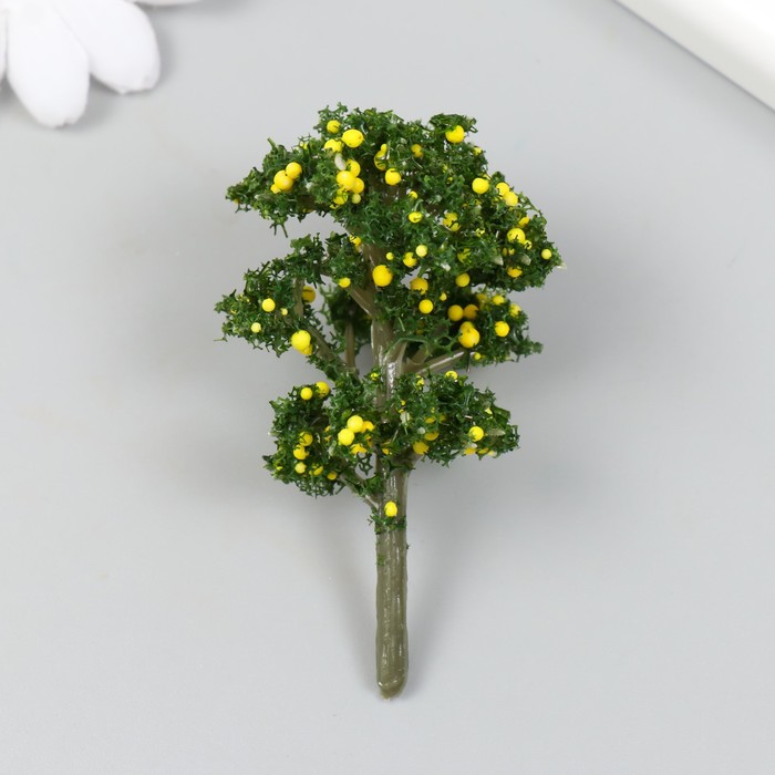 Искусственное растение для творчества пластик Лимонное дерево 7 см