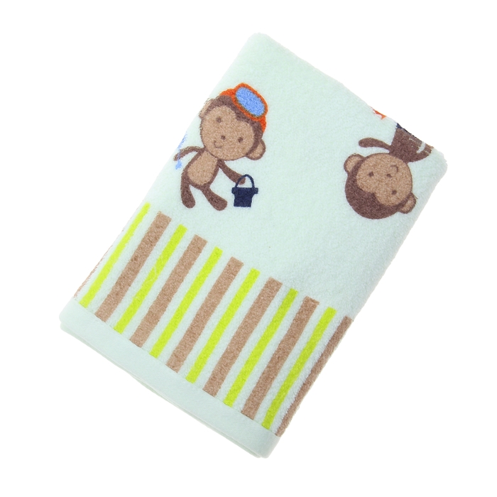 Полотенце махровое Купу-Купу "Обезьянки", размер 45х90 см, цвет жёлтый, хлопок 100%, 420 г/м2