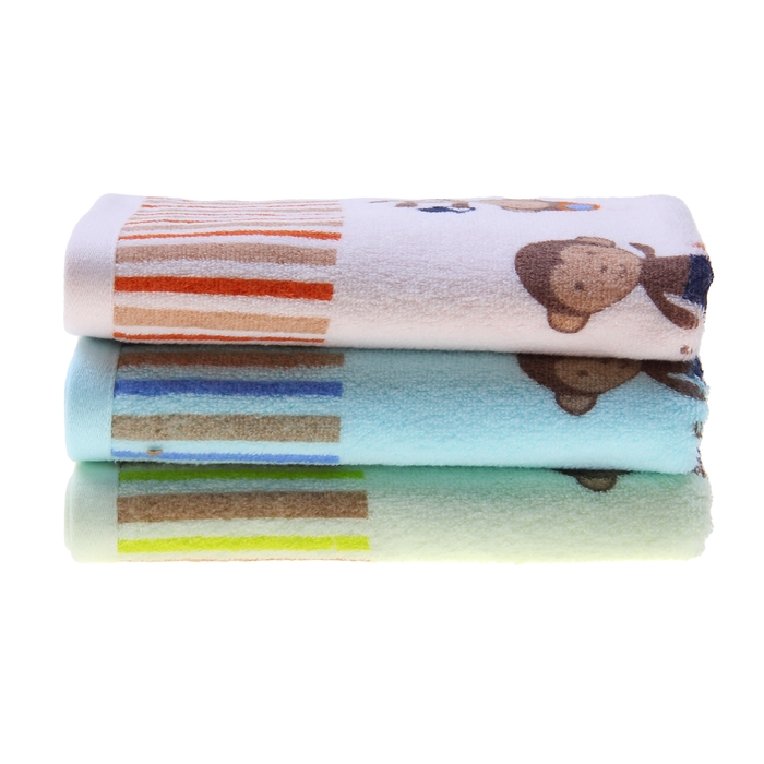 Полотенце махровое Купу-Купу "Обезьянки", размер 45х90 см, цвет жёлтый, хлопок 100%, 420 г/м2