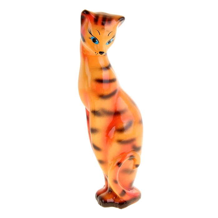 Копилка "Кошка Багира" большая, глянец, тигровая