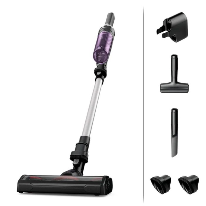 

Пылесос Tefal TY1129WO, вертикальный, 100 Вт, контейнер 0.4 л, АКБ, серо-фиолетовый