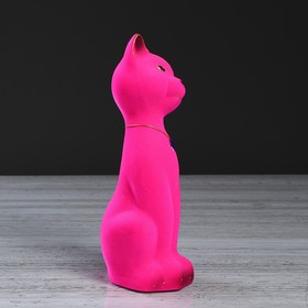 

Копилка "Кот Матвей", покрытие флок, розовая, 24 см