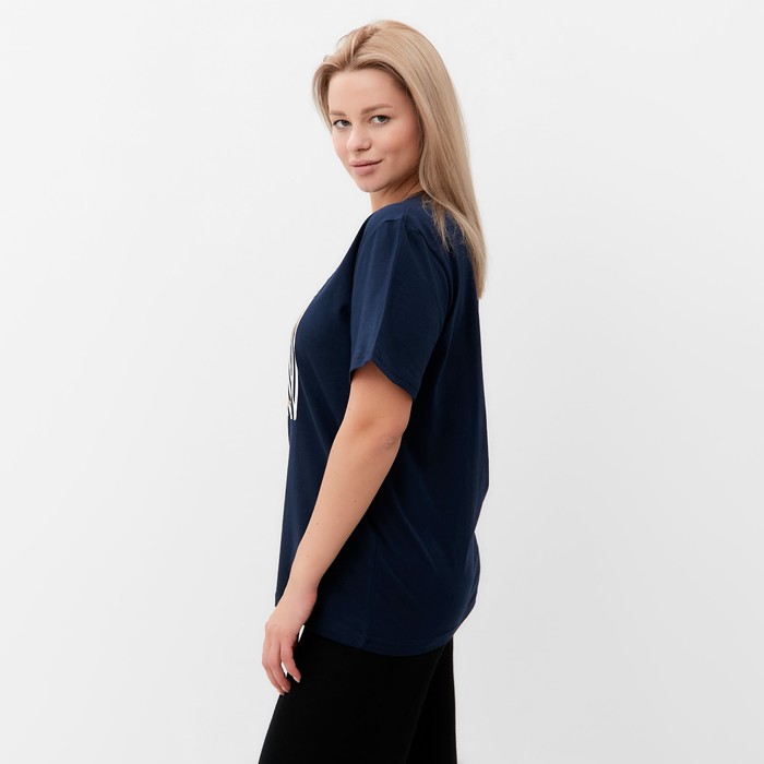 

Футболка женская, цвет тёмно-синий, размер 48