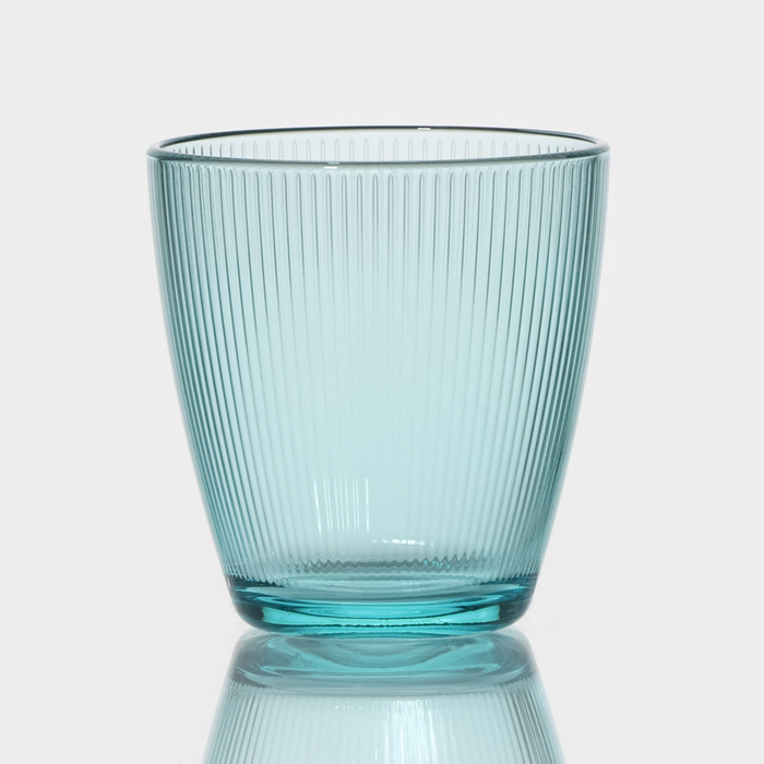 Стакан низкий стеклянный «Концепто Страйпи», 250 мл, цвет бирюзовый стакан низкий концепто страйпи 250 мл