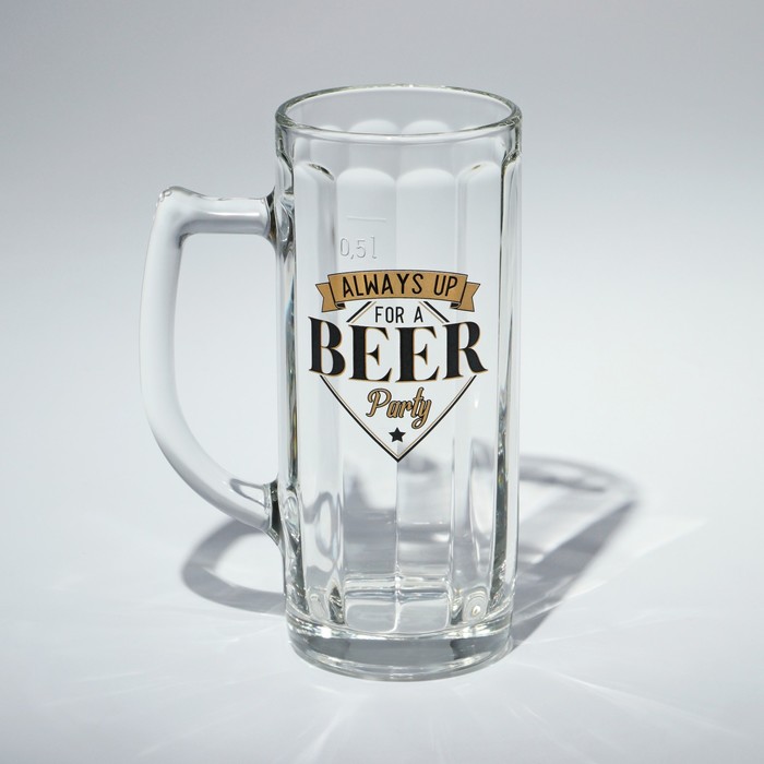 цена Кружка стеклянная для пива «Гамбург. Чирз», 500 мл, рисунок микс