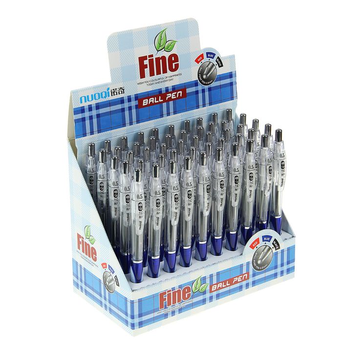 Ручка шариковая автоматическая с резиновым держателем "Мегаполис" стержень синий