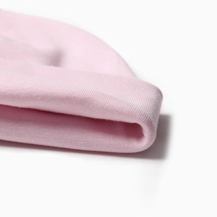 Комплект (шапка, снуд) для девочки, цвет светло-розовый, размер 50-52