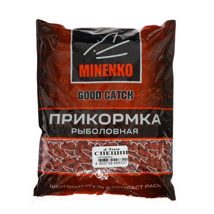 Пеллетс MINENKO Good Catch, Специи, 5 мм, 700 г пеллетс minenko good catch мёд 5 мм 700 г