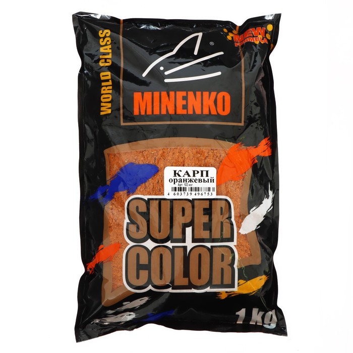 

Прикормка MINENKO Super Color, Карп Оранжевый, 1 кг