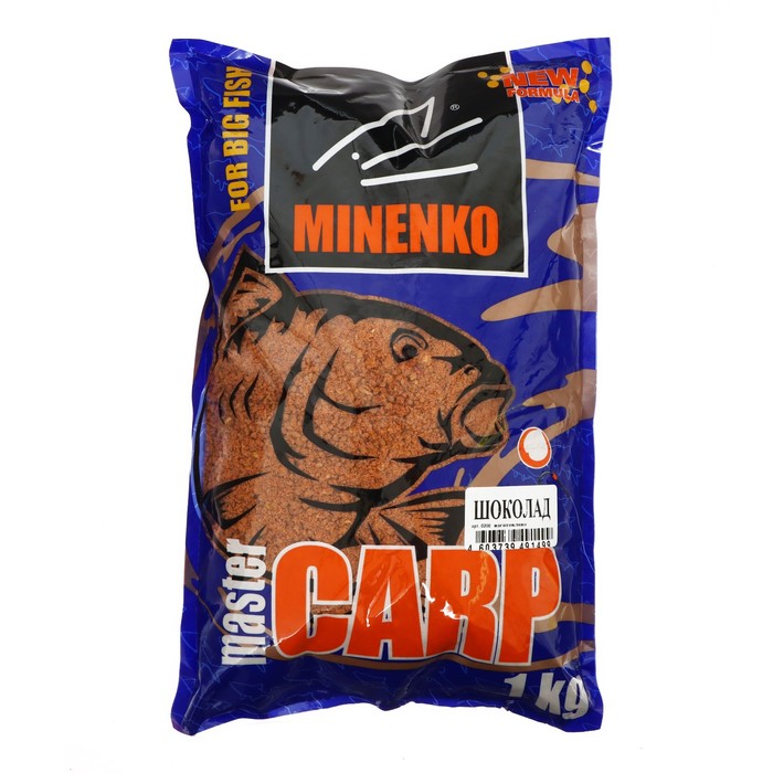 Прикормка MINENKO Master Carp, Шоколад, меланжевый, 1 кг цена и фото