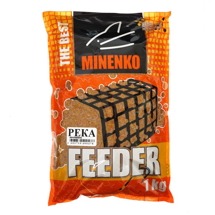 Прикормка MINENKO Feeder, Река, меланжевый, 1 кг прикормка minenko feeder ореховый микс меланжевый 1 кг
