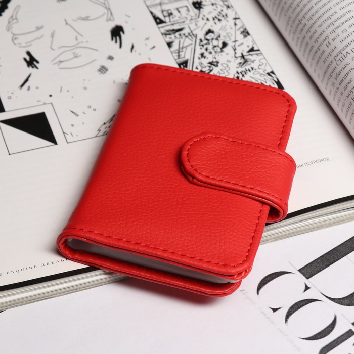 Визитница "Ясмин", 26 холдеров, красный