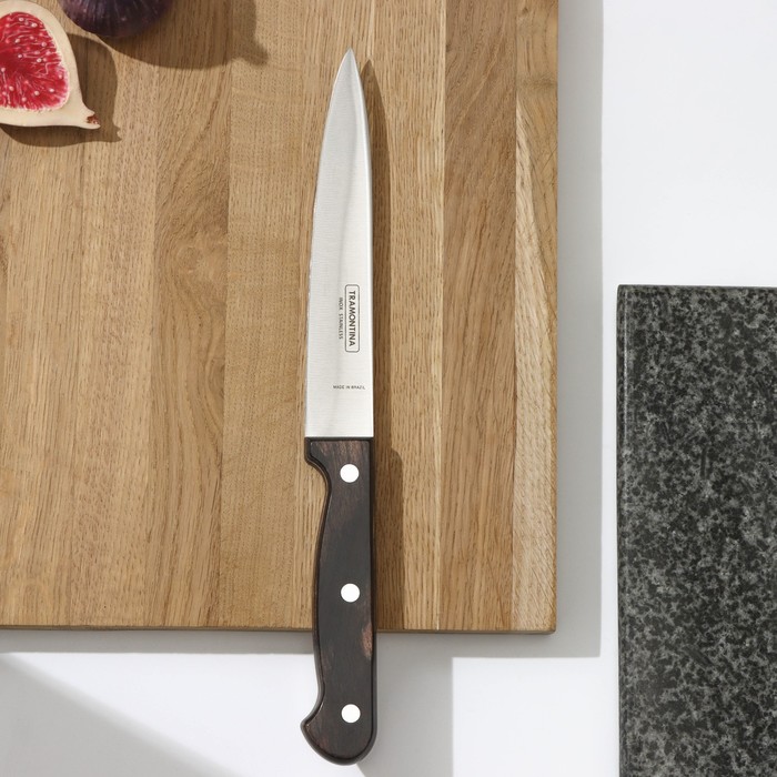 цена Нож кухонный для мяса Tramontina Polywood, лезвие 15 см