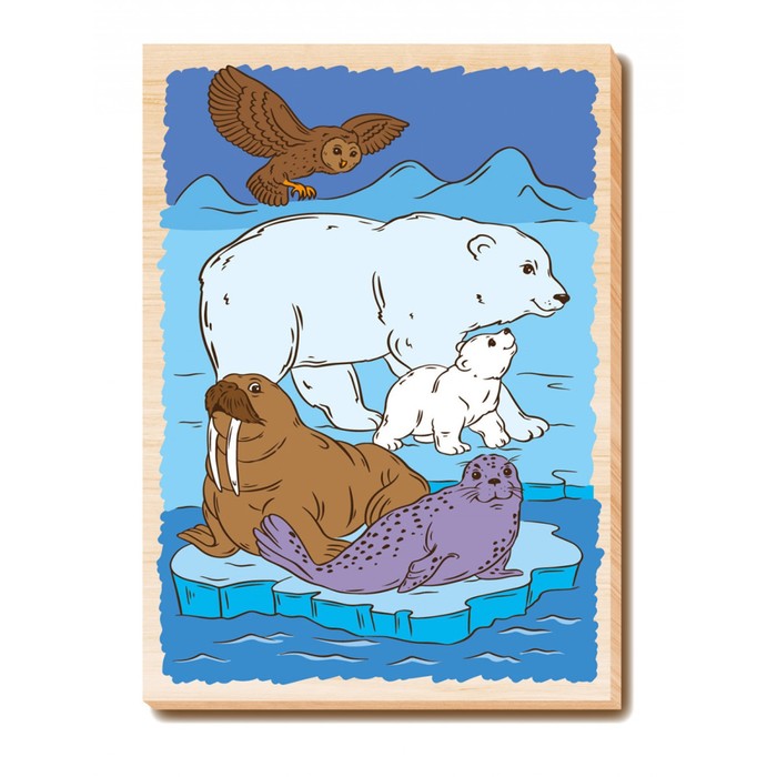 фото Доска для выжигания и росписи 1 шт. «на льдине» а4 (конверт) десятое королевство