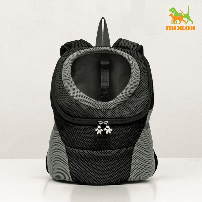 Рюкзак-переноска для животных, максимальный вес 10 кг, 30 х 16 х 34 см, чёрный trixie переноска рюкзак timon 34×44×30 см чёрный серый