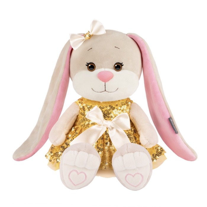 Мягкая игрушка «Зайка Лин в золотом платье с пайетками», 20 см зайка лин в подарок
