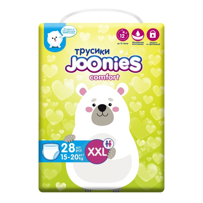 Подгузники-трусики JOONIES Comfort размер XXL 15-20 кг 28 шт 909₽