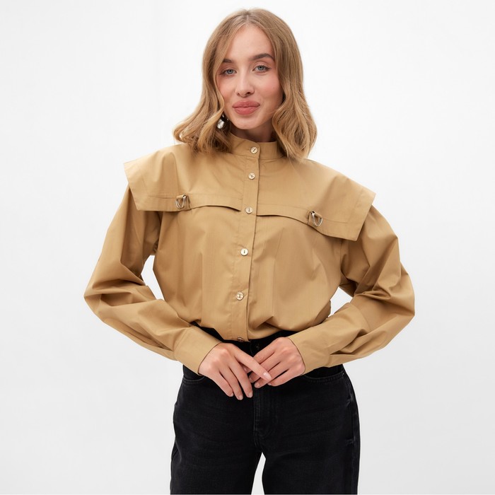

Блузка женская MINAKU: Casual Collection цвет бежевый, р-р 46